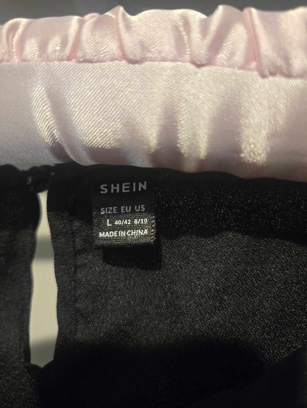 Black Ruffle Sleeve Top, Size Large - Picture 3 of 3